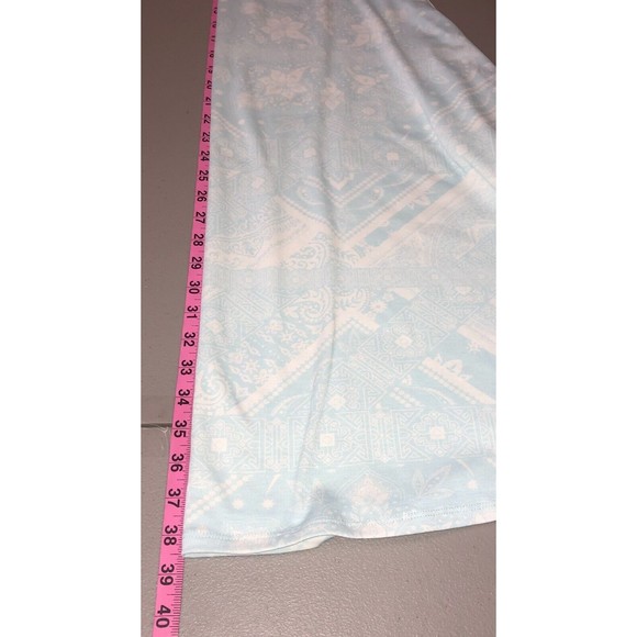 LuLaRoe Dress Women's Size XS Blue White Short Sleeves‎ Pockets Maxi Comfortable - Picture 10 of 10